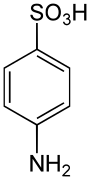 Structuurformule van sulfanilzuur