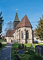 Alte Pfarrkirche (Friedhofskirche) in Hedelfingen aus Richtung Friedhof.