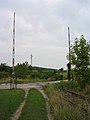 Handbedienter Schranken beim Bahnhof Pulkau