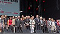 Schweigeminute bei der Birlikte-Kund­gebung in Köln, mit Bundes­präsident Joachim Gauck und zahl­reichen Prominenten (2014)