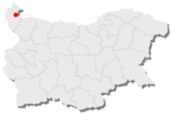 Karte von Bulgarien, Position von Dunawzi hervorgehoben