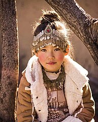 Hazara girl in traditional clothing