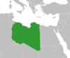 Location map for Libya and Palestine.