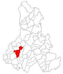 Location in Harghita County