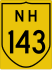 National Highway 143 marker