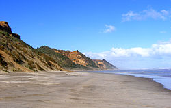 Ripiro Beach, looking south from near the hamlet of Baylys Beach