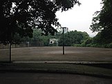 The basketball field inside the campus, 2017
