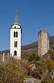 The castle tower and church