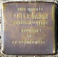 Stolperstein für Peter Hagen (Pohlstadtsweg 437)