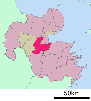 Lage Yufus in der Präfektur