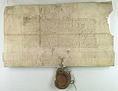 Władysław Jagiełło, król polski, nadaje kaplicy pod wezwaniem św. Trójcy na zamku sieradzkim 20 grzywien z cła sieradzkiego jako uposażenie kapelanów (1430 r.)