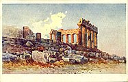 The Parthenon, sunset (c.1920)