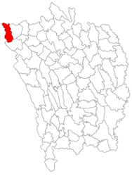 Location in Vaslui County