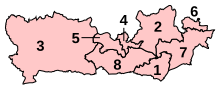 Numbered map of parliamentary constituencies in Berkshire 2010–2024