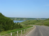 Sk Hwy 2 at Buffalo Pound Lake