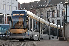 T3005 aan de halte Verboekhoven richting Bordet Station.