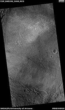 Wide view of small channels, as seen by HiRISE under HiWish program