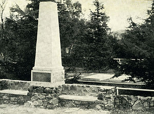 Memorial at Lambrigg to William and Nina Farrer constructed in 1939