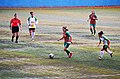 2019–20 Women's First League match Kireçburnu Spor (white/yellow/green/black) vs Amed S.K. (green/red)