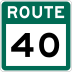 Route 40 marker