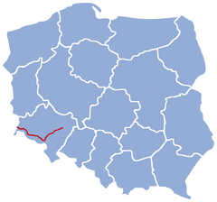 Mapa przebiegu linii kolejowej 274