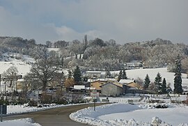 A general view of Savas in the snow