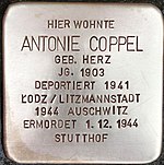 Stolperstein für Antonie Coppel (Bahnhofstraße 48)