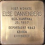 Stolperstein für Else Dannenberg (St.-Anton-Straße 97)