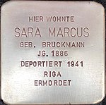 Stolperstein für Sara Marcus (Südwall 34)