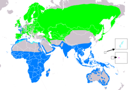 A billegetőcankó elterjedési területe   költőhely (nyáron)   telelőhely   költözési útvonal   telelőhely (valószínűleg)   költözési útvonal (valószínűleg)