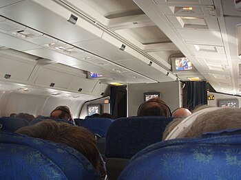 The Cabin of a QANTAS B-767