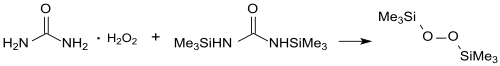 Synthese von Bis(trimethylsilyl)peroxid BTSP mit Harnstoff-Wasserstoffperoxid-Addukt