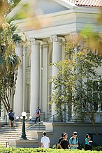 Neoclassical columned façade of Carnegie Building