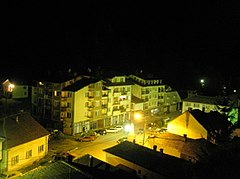 Village center at night