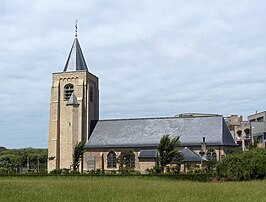 Gezicht op het duinenkerkje