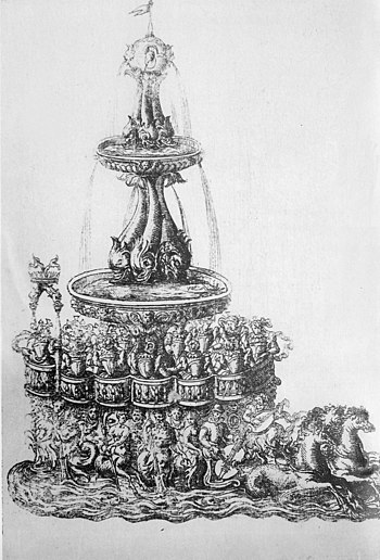 Fountain chariot from the Ballet Comique de la Reine, 1581