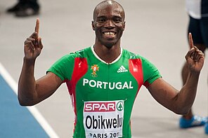 Francis Obikwelu bei den Hallen-EM 2011 in Paris