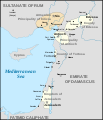 Sultanate of Rum (1077–1308 AD), Armenian Kingdom of Cilicia (1080–1375 AD), County of Edessa (1098–1144 AD), Principality of Antioch (1098–1268 AD), Kingdom of Jerusalem (1099-1187/1192-1291 AD) and Fatimid Caliphate (909-1171) in 1100 AD.