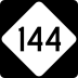 North Carolina Highway 144 marker