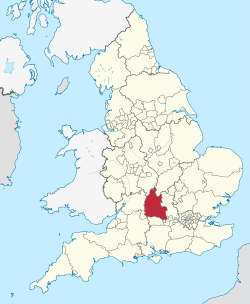 Lage von Oxfordshire in England