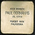 Stolperstein für Paul Gormanns (Uhlandstraße 50)