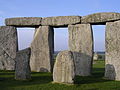 Drei monumentale steinerne Sturzbalken in Stonehenge