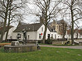 Skulptur mit Kirche (de Sint Michaëlkerk) in Thorn