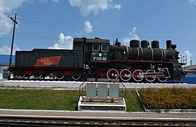 Em708-89 locomotive at Trostianets-Smorodyne