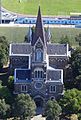 De grote kerk vanuit de lucht