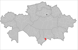 Location of Jualy District in Kazakhstan