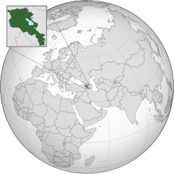 Ermenistan haritadaki konumu