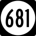 State Route 681 marker