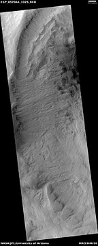 Wide view of gullies, as seen by HiRISE under HiWish program