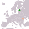 Location map for Estonia and Moldova.